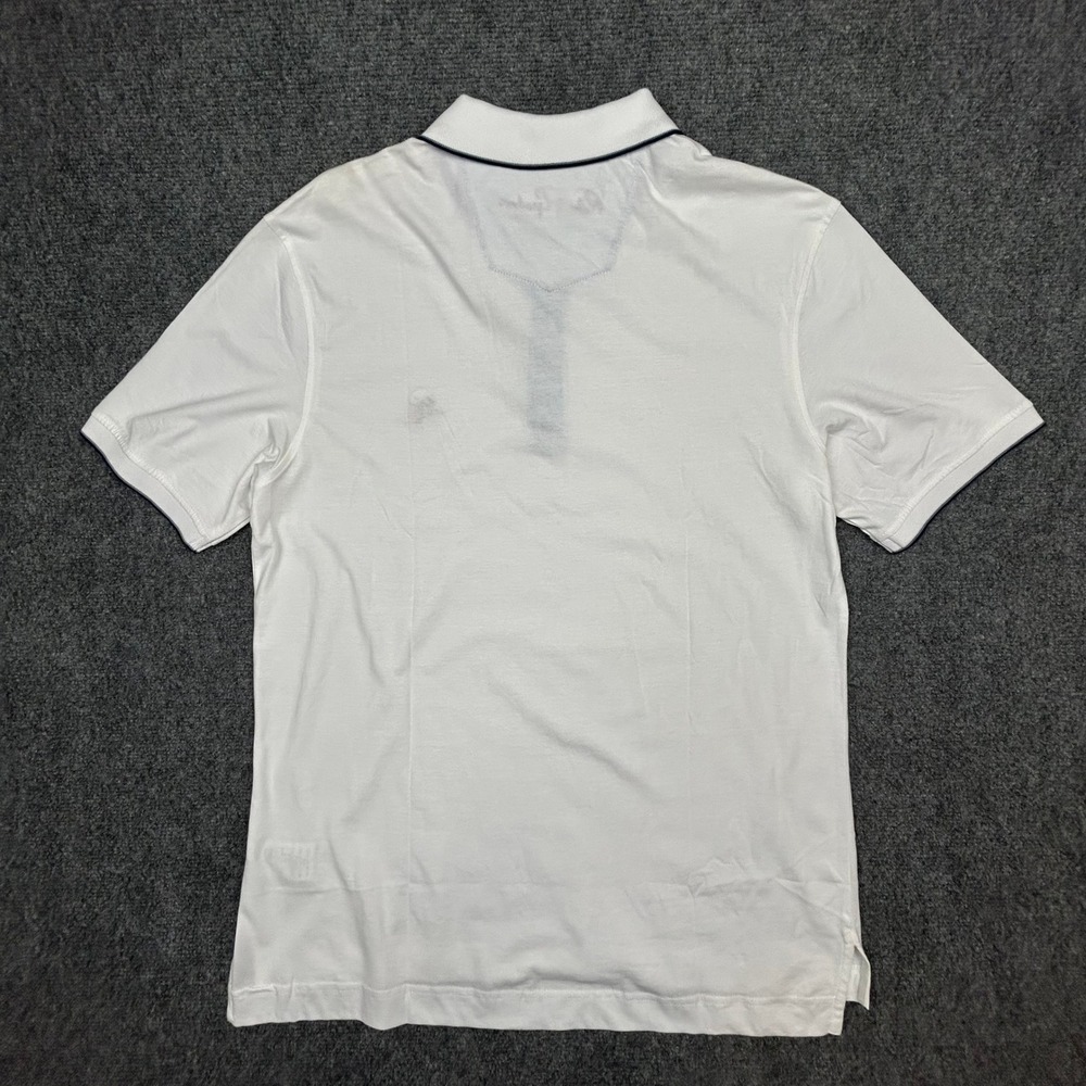 Robert Graham Rossi Polo Shirt Mens L White Skull Rose Logo Embroidery Top - Picture 3 of 12